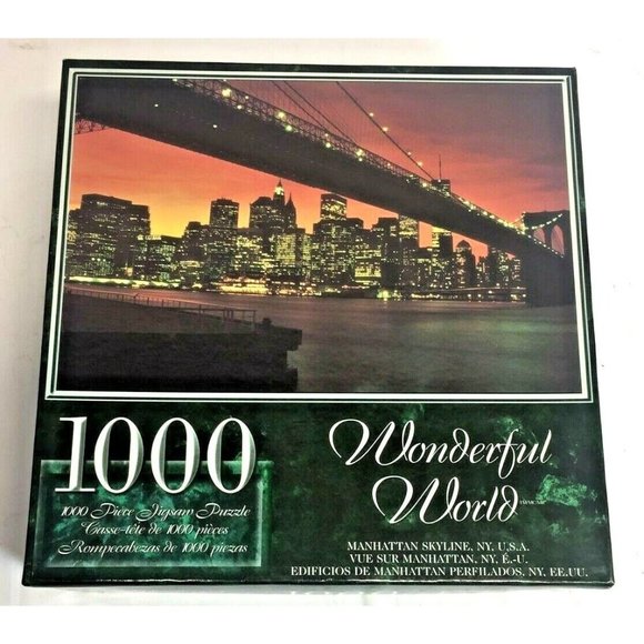 Wonderful World, Manhattan Skyline 1000 Piece Jigsaw Puzzle Sure-Lox NEW… - Picture 1 of 6